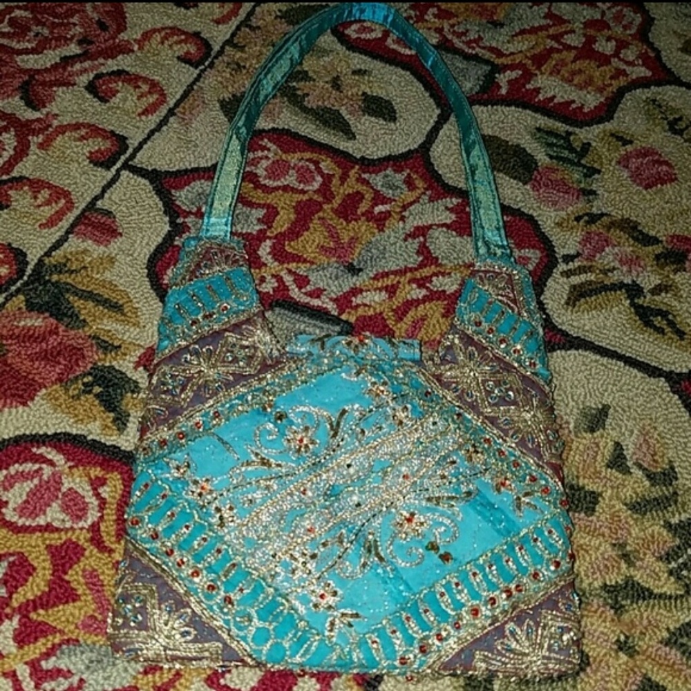 🆕 NEW Anthropologie Merkaba Beaded purse